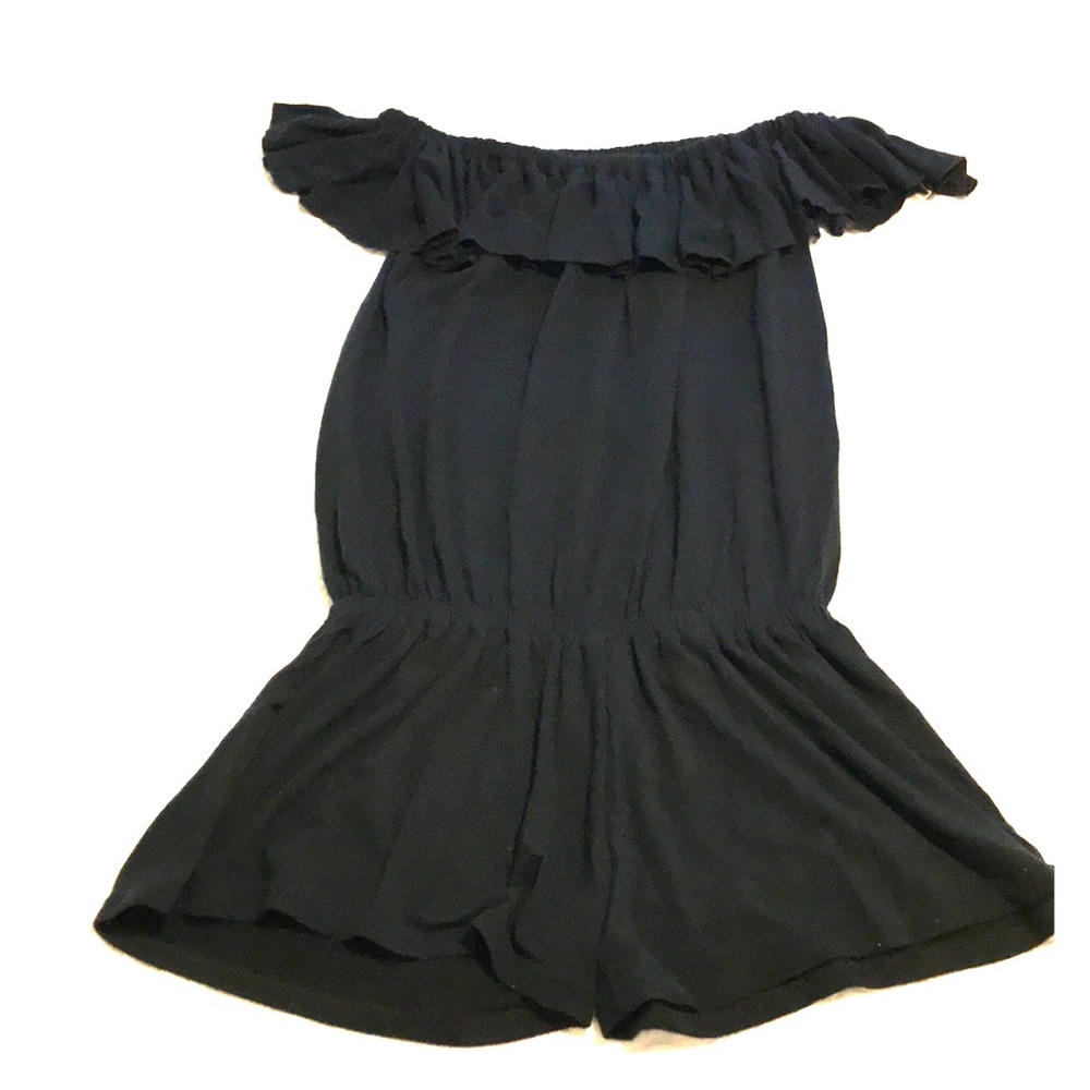 Black cotton romper